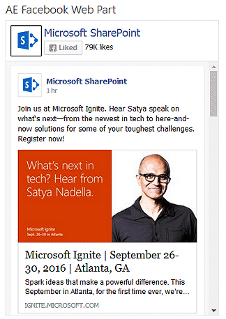 Sharepoint Facebook Timeline Web Part