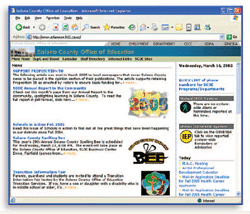 Screen Shot of Solano County Office of Education Web Site