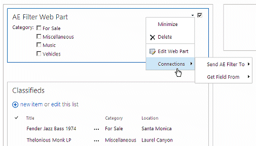 Sharepoint Chart Web Part Filter