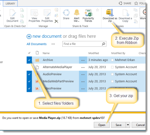 Sharepoint ZIP Creator