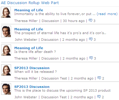 sharepoint 2013 discussion board