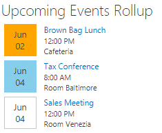 Sharepoint 2019 Modern Calendar Rollup Web Part