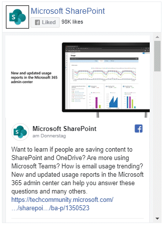 Sharepoint 2019 Modern Facebook Timeline Web Part