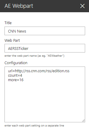 Web Part Configuration