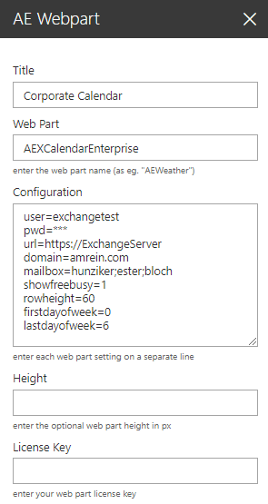 Web Part Configuration