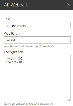 Web Part Configuration