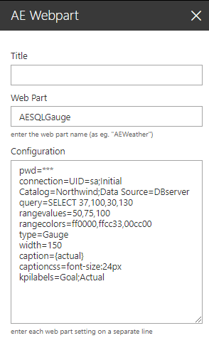 Web Part Configuration