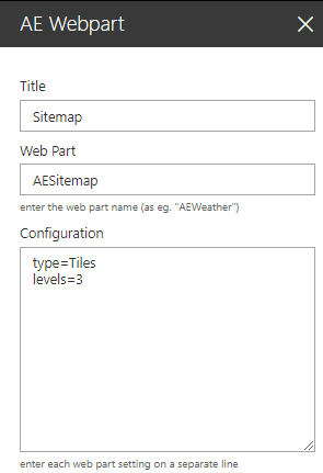 Web Part Configuration