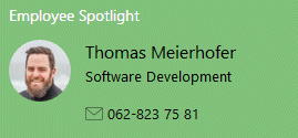 Spotlight Tile displaying information about a specific user