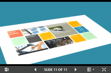 Tile displaying an embedded Powerpoint presentation