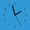 Clock Tile displaying the time as an analog clock