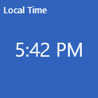Clock Tile displaying the current date and time