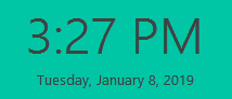 Clock Tile displaying the current date and time