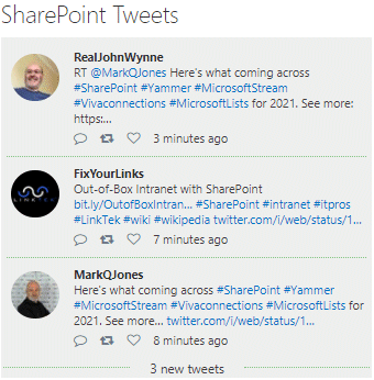 Sharepoint 2019 Modern Twitter Enterprise Web Part